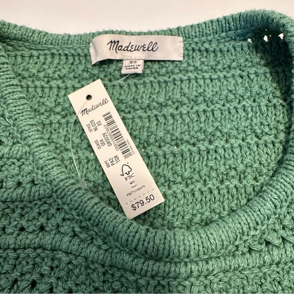 Madewell Kellen Women’s Green Crocheted Sweater Tank Size XS - Picture 6 of 6